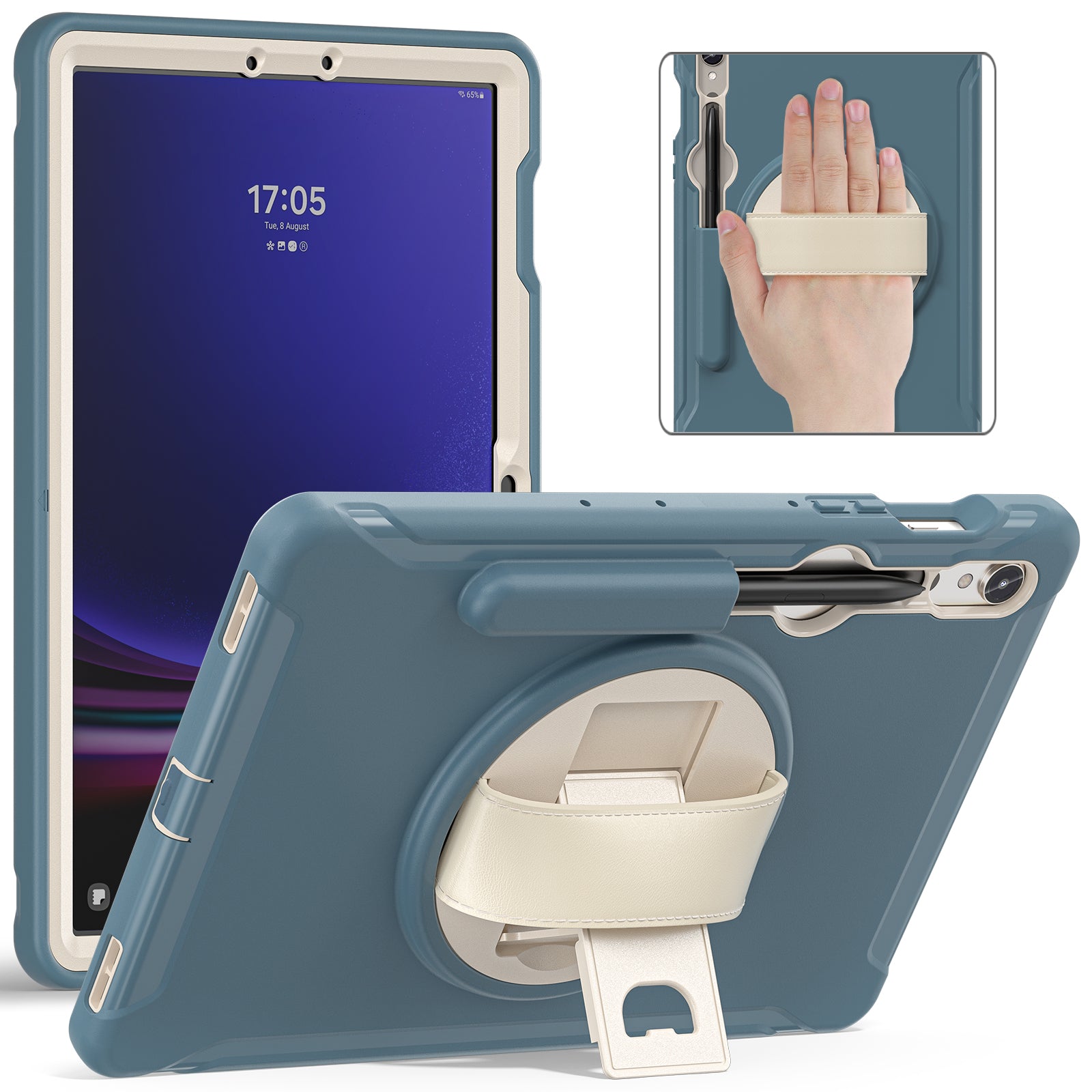 For Samsung Galaxy Tab S7 T870 S8 X700 S9 X710 Case PC TPU Kickstand Tablet Cover with Pen Slot For Samsung Galaxy Tab S7 T870 S8 X700 S9 X710 Case PC TPU Kickstand Tablet Cover with Pen Slot